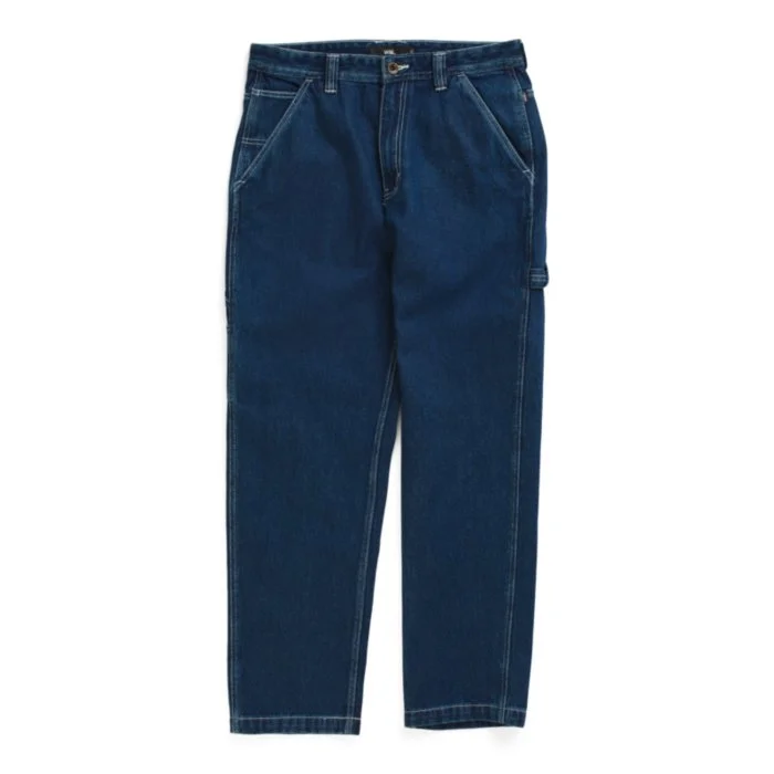 Pants For Limited-Time Offers-VANS DRILL CHORE LOOSE TAPERED DENIM PANTS - MIDNIGHT RINSE