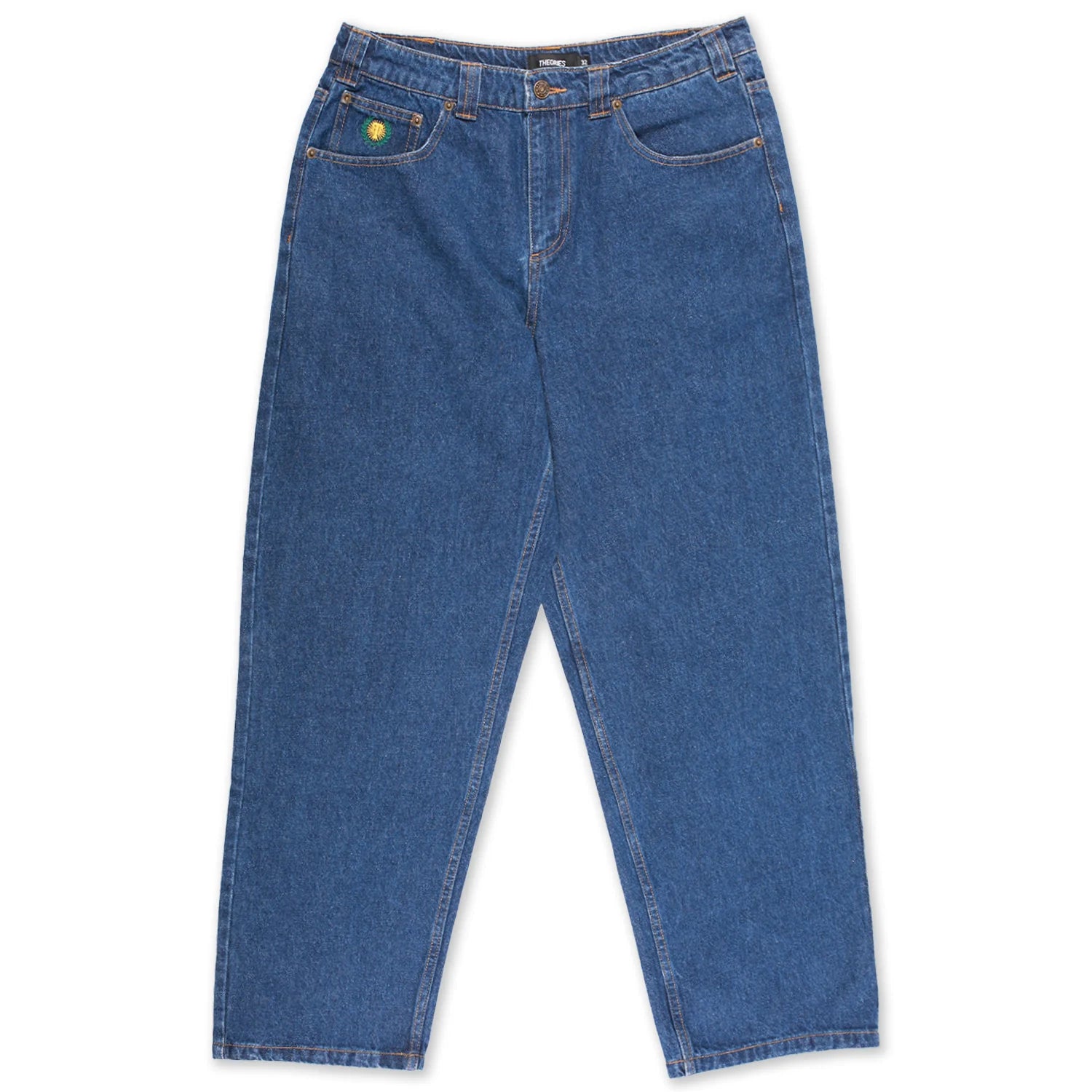 Pants For Fan Event Customization-THEORIES SKATEBOARDS PLAZA JEANS WASHED BLUE