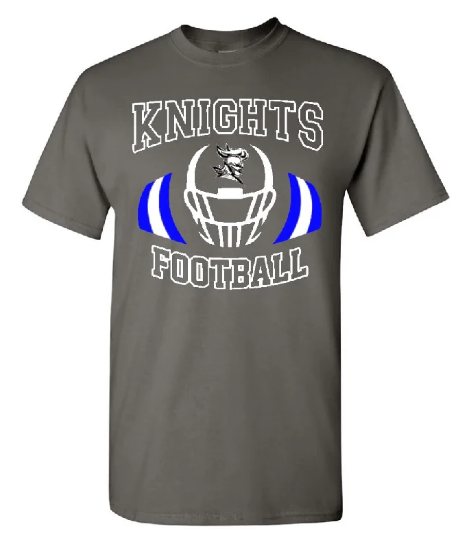 T-Shirt For Softball Player Gear-Windsor - Knights Football Player - Charcoal Short/Long Sleeves Tee