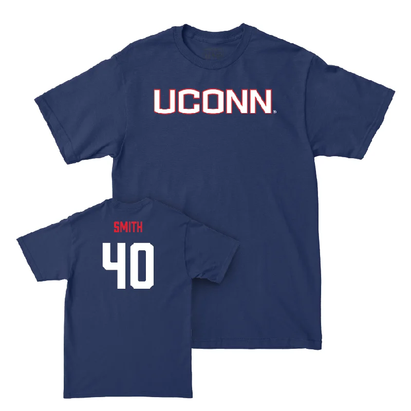 T-Shirt With Player Numbers For Sale-Navy Baseball UConn Tee  - Drew Smith