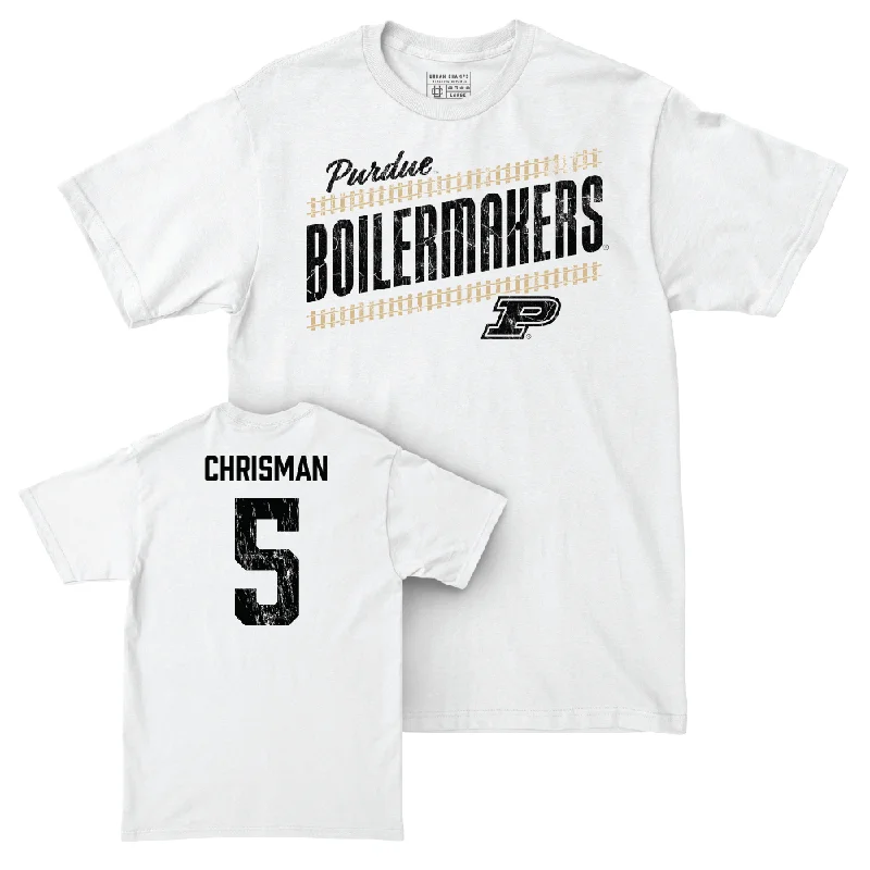 T-Shirt For Custom Apparel Fundraisers-Baseball White Slant Comfort Colors Tee  - Brody Chrisman