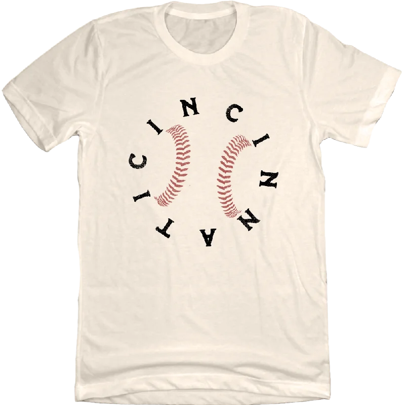 T-Shirt For Custom Tournament Fan Gear-Cincinnati Baseball Circle Design