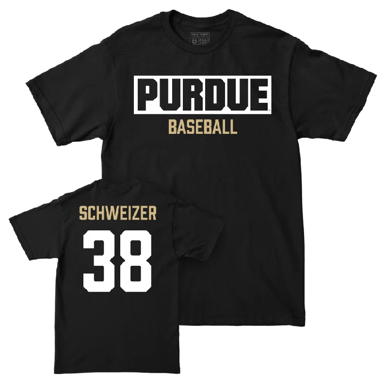 T-Shirt For Professional Teams-Baseball Black Staple Tee     - Evan Schweizer