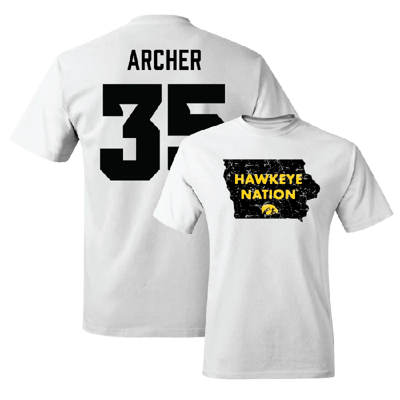 T-Shirt For School Fan Orders-Baseball White State Comfort Colors Tee  - Ganon Archer