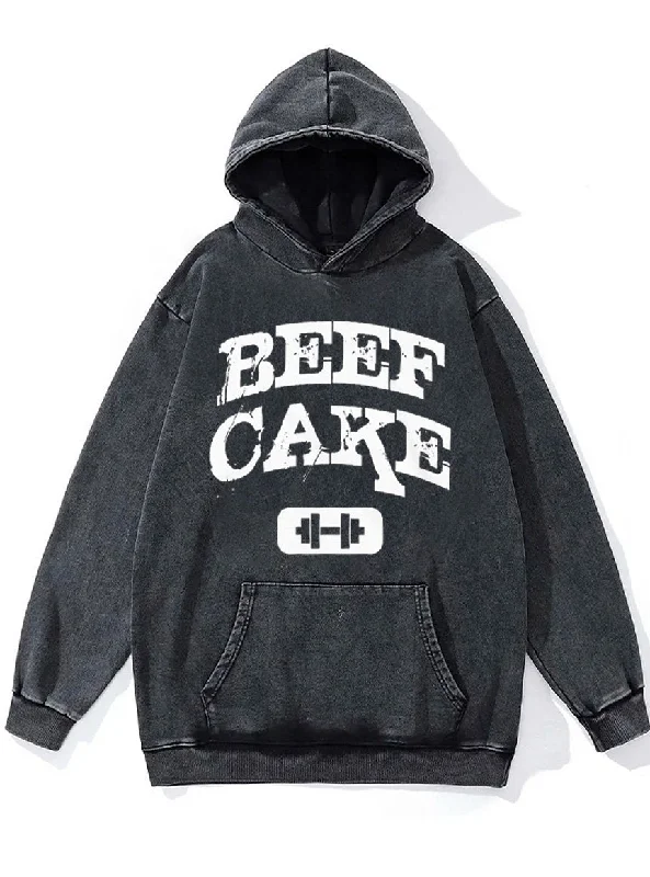 Hoodie For Exclusive Tournament Merchandise-beef cake Washed Gym Hoodie