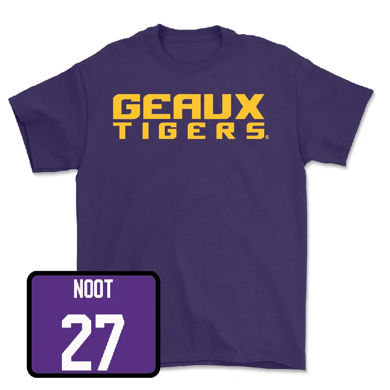 T-Shirt For Group Custom Fan Orders-Baseball Purple Geaux Tee - Jaden Noot