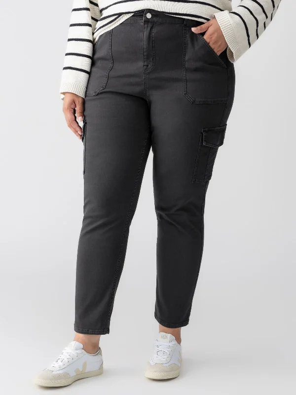 Pants For Custom Team Orders And Gifts-Sculpted Hayden Cargo Standard Rise Pant Black Inclusive Collection