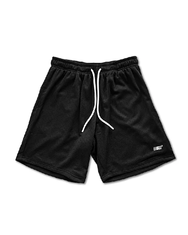 Shorts For Softball Custom Orders-Engage Logomark Mesh Shorts (Black)