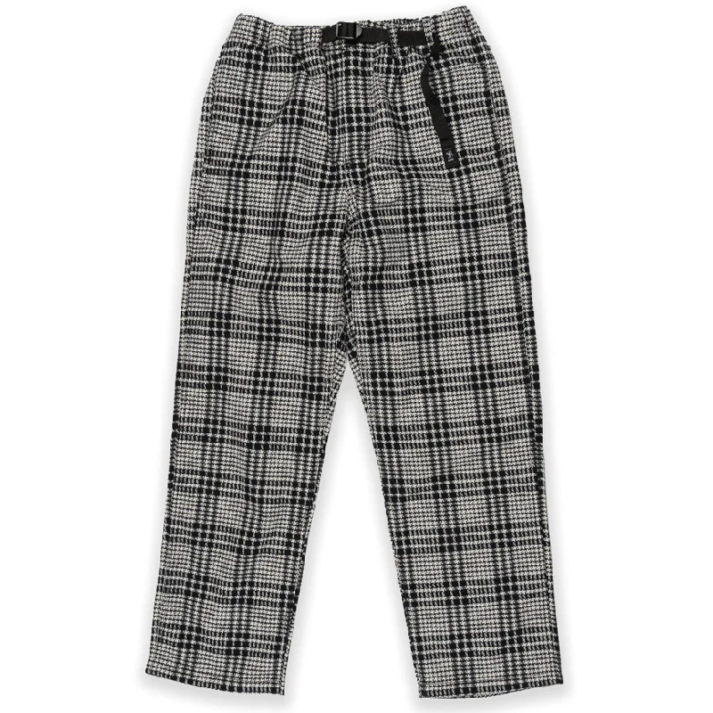 Pants For Tournament Team Apparel-DANCER COPENHAGEN BELTED TARTAN SIMPLE PANT BLACK