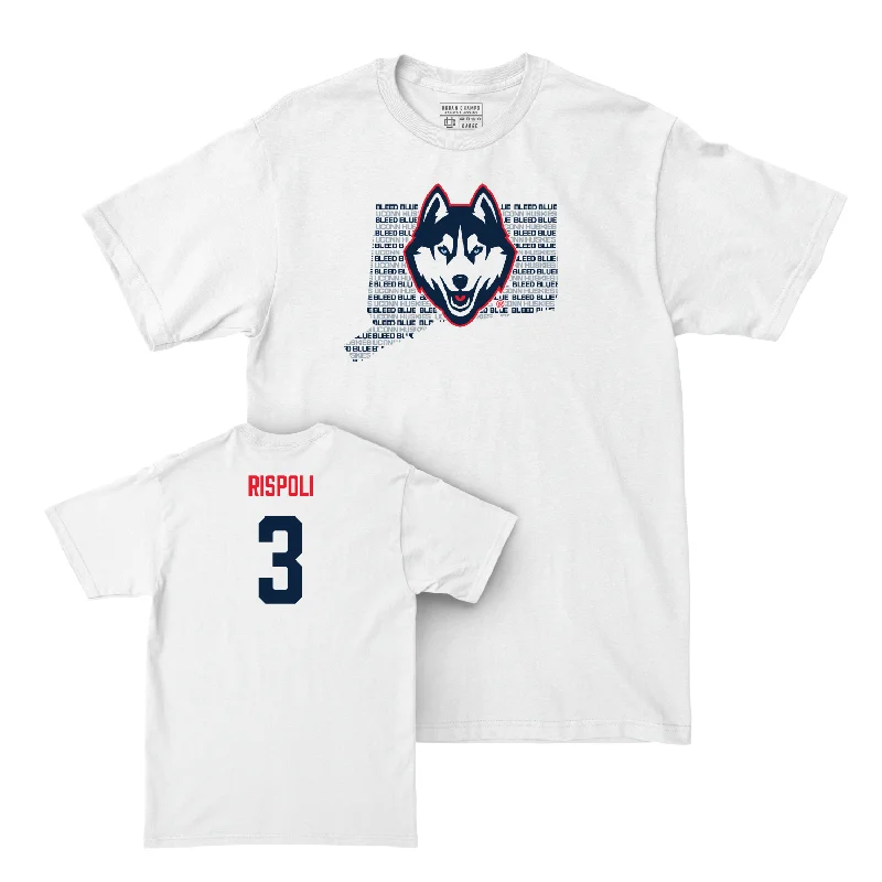 T-Shirt For Special Team Customization-Baseball White Bleed Blue Comfort Colors Tee - Robert Rispoli