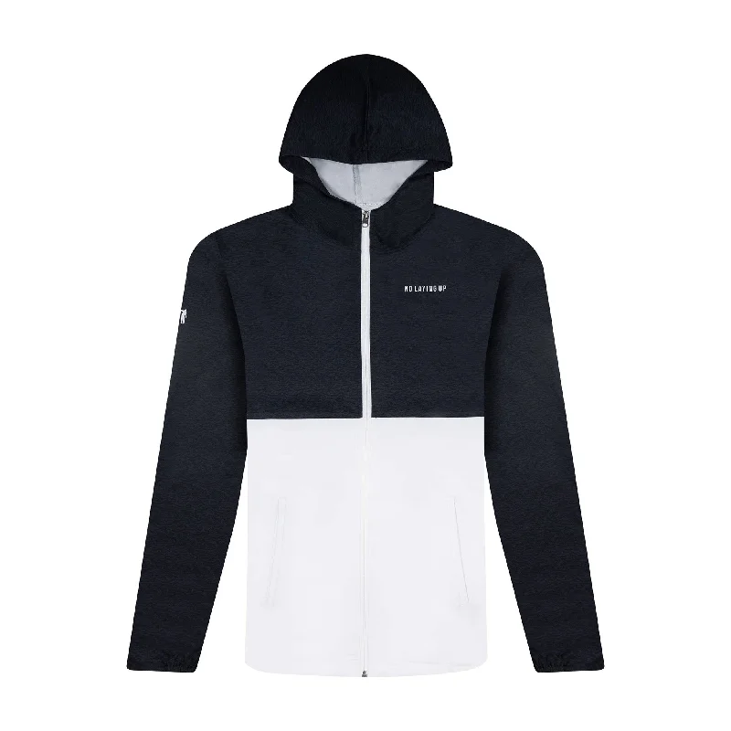 Jackets For Youth Team Apparel-NLU Full Zip Windrunner Jacket | Black print and White