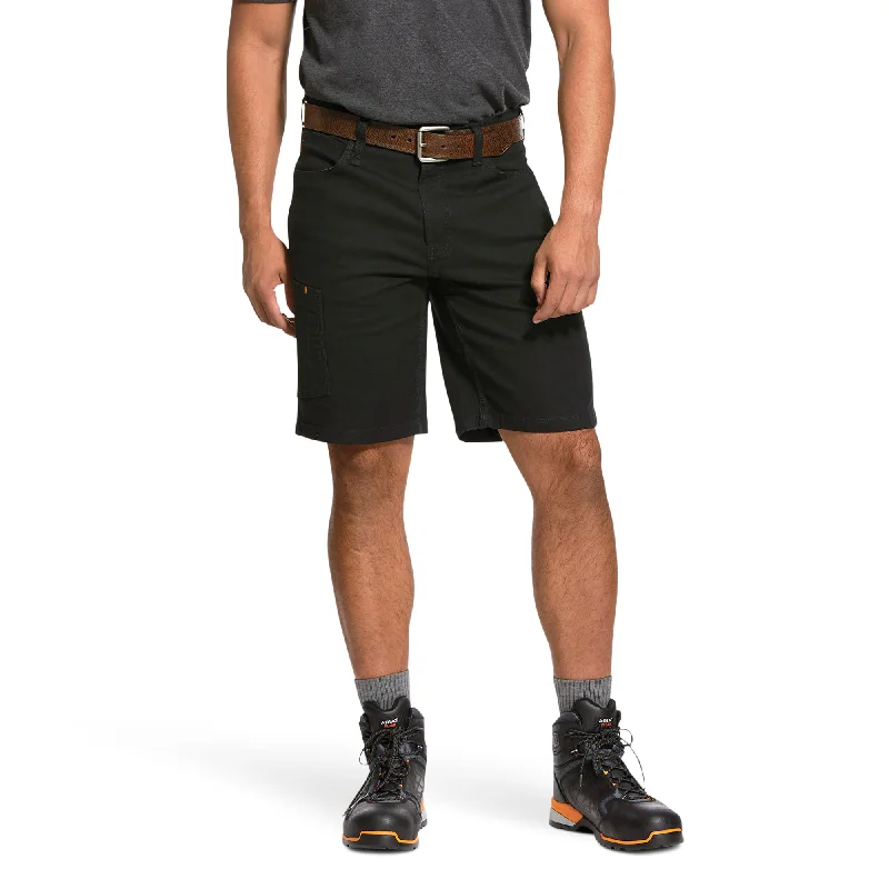 Shorts With Custom Player Numbers-Ariat Men's Rebar DuraStretch Made Tough 10" Short