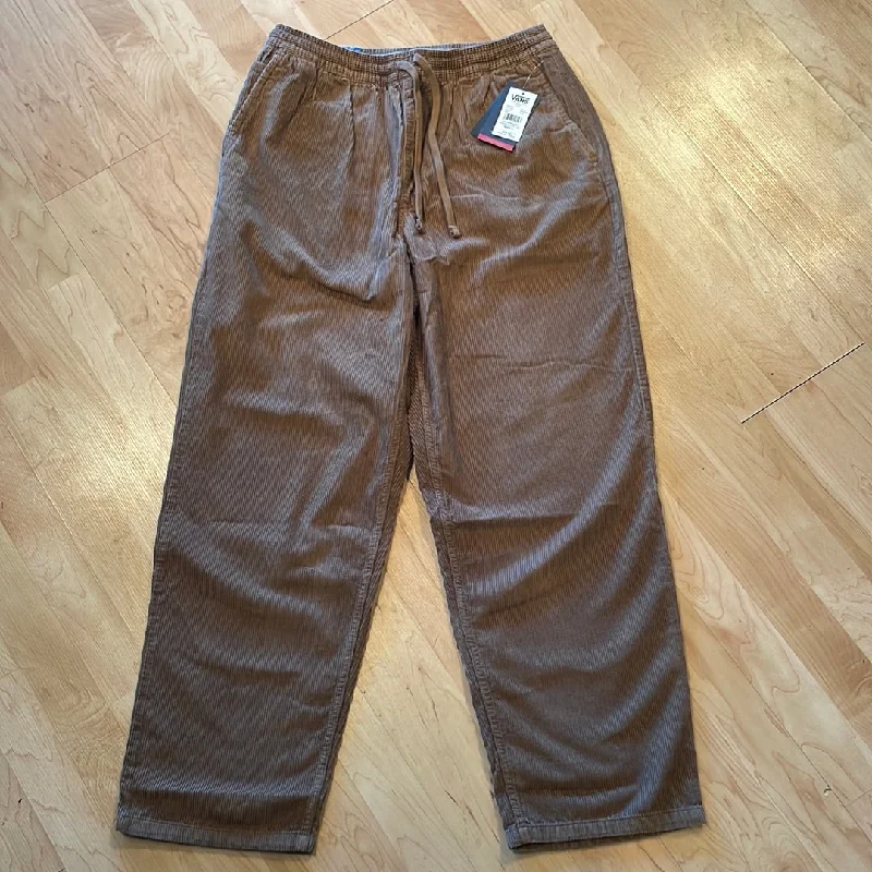 Pants For College Fans-Vans Range Baggy Tapered Corduroy Pants - Sepia