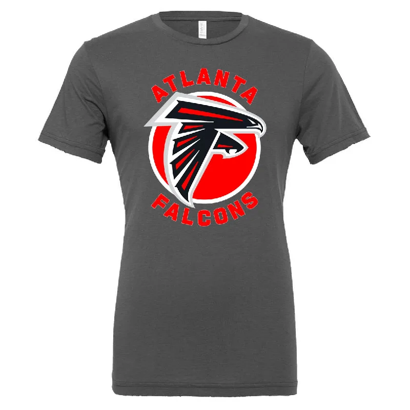 T-Shirt For Youth Fan Recognition-Atlanta Falcons Circle - Asphalt (Tee/DriFit/Hoodie/Sweatshirt)