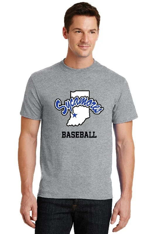 T-Shirt For Player Recognition-Port & Company® Sycamores Baseball Core Blend Tee