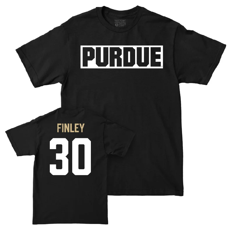 T-Shirt For Game Day Merchandise-Baseball Black Staple Tee     - Maclane Finley