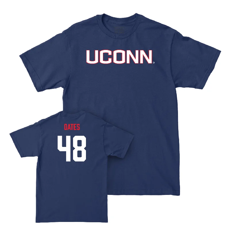 T-Shirt For High School Fan Merchandise-Navy Baseball UConn Tee - Michael Oates