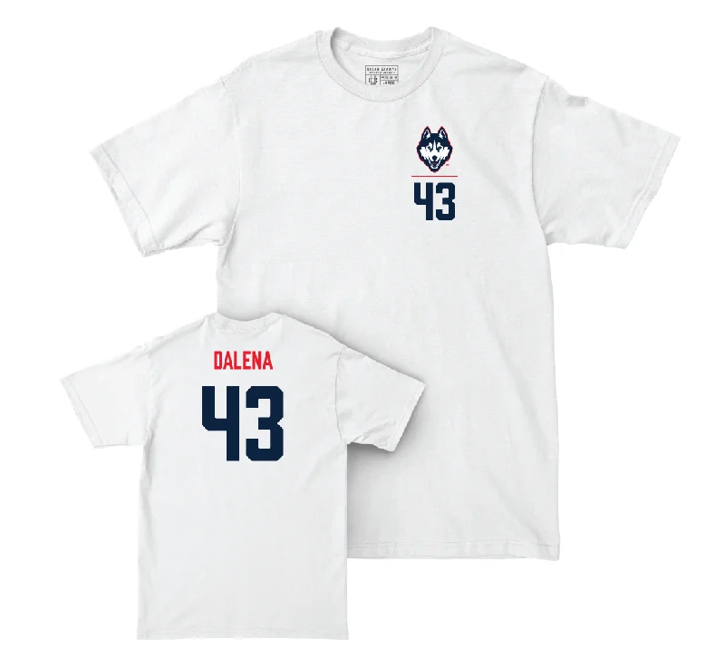 T-Shirt For Softball And Baseball Teams-UConn Baseball Logo White Comfort Colors Tee - Maddix Dalena | #43