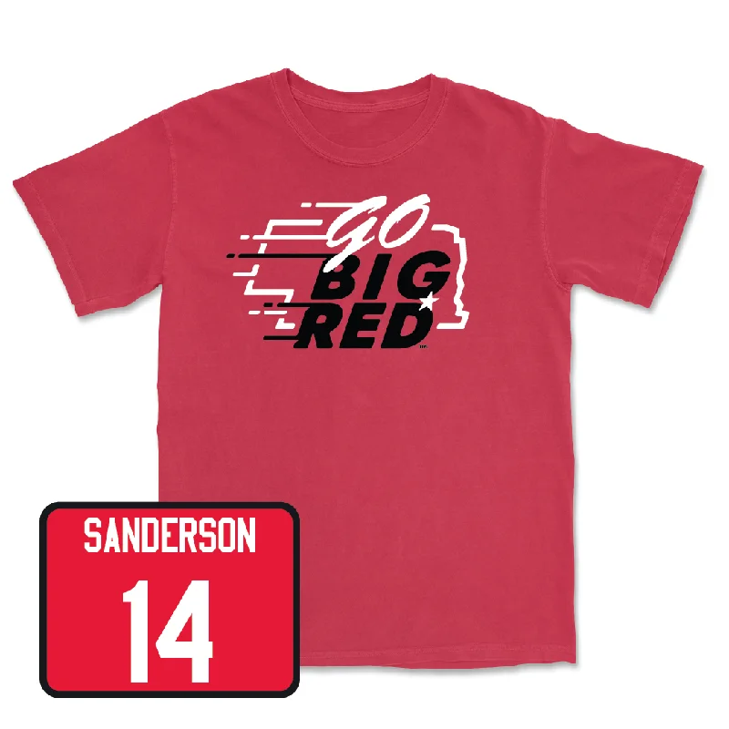 T-Shirt For Personalized School Merchandise-Red Baseball GBR Tee  - Case Sanderson