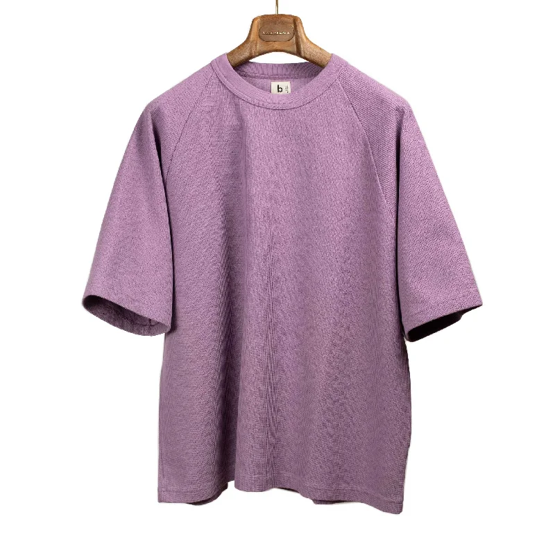 T-Shirt For Group Custom Fan Orders-Rough and smooth thermal raglan tee in lilac cotton poly