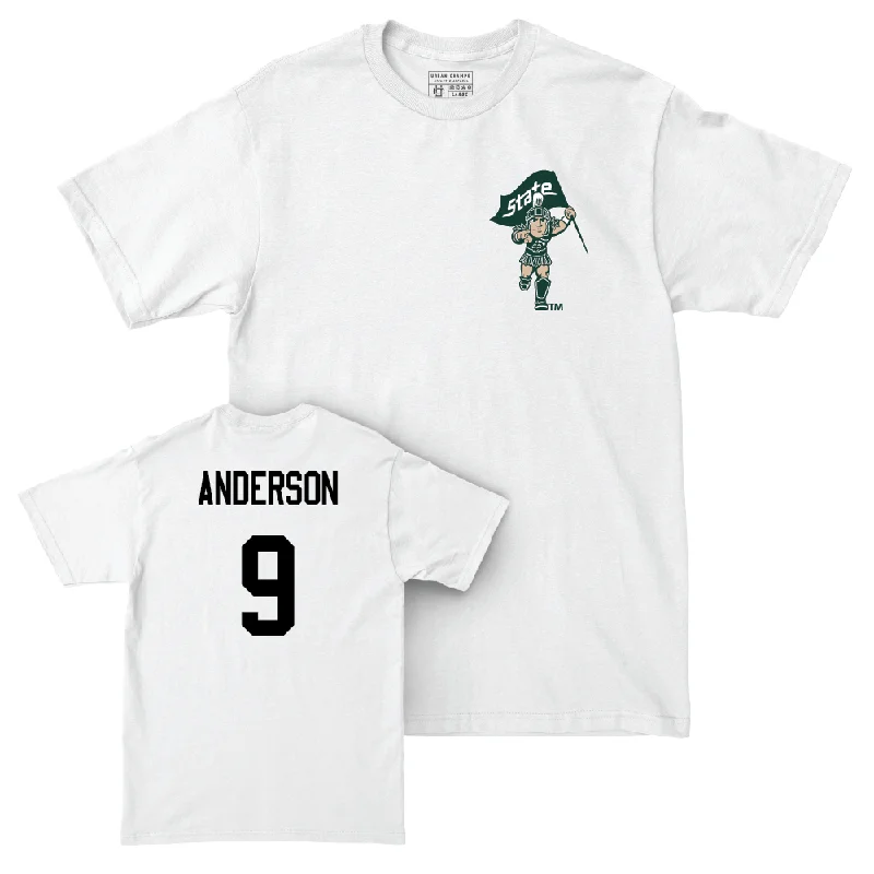 T-Shirt For Custom Team Player Recognition-Baseball White Sparty Comfort Colors Tee   - Jacob Anderson