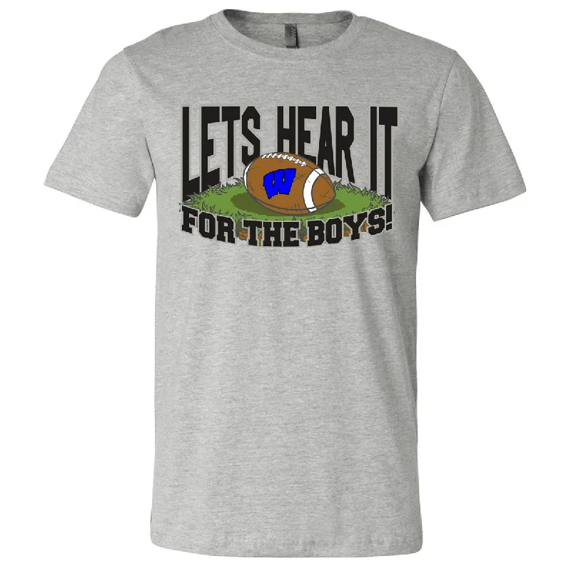 T-Shirt For Custom Player Portraits-Windsor - Football - Let's Hear It For The Boys - Athletic Heather (Tee/Hoodie/Sweatshirt)