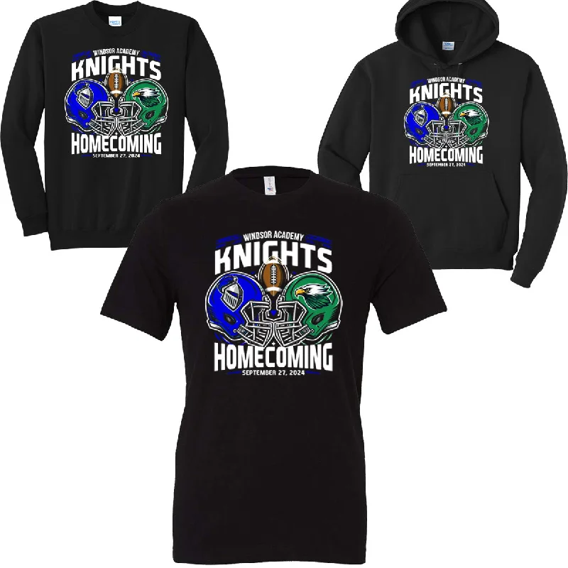 T-Shirt For Promotional Custom Orders-Windsor - Homecoming 2024 - Black (Tee/DriFit/Hoodie/Sweatshirt)