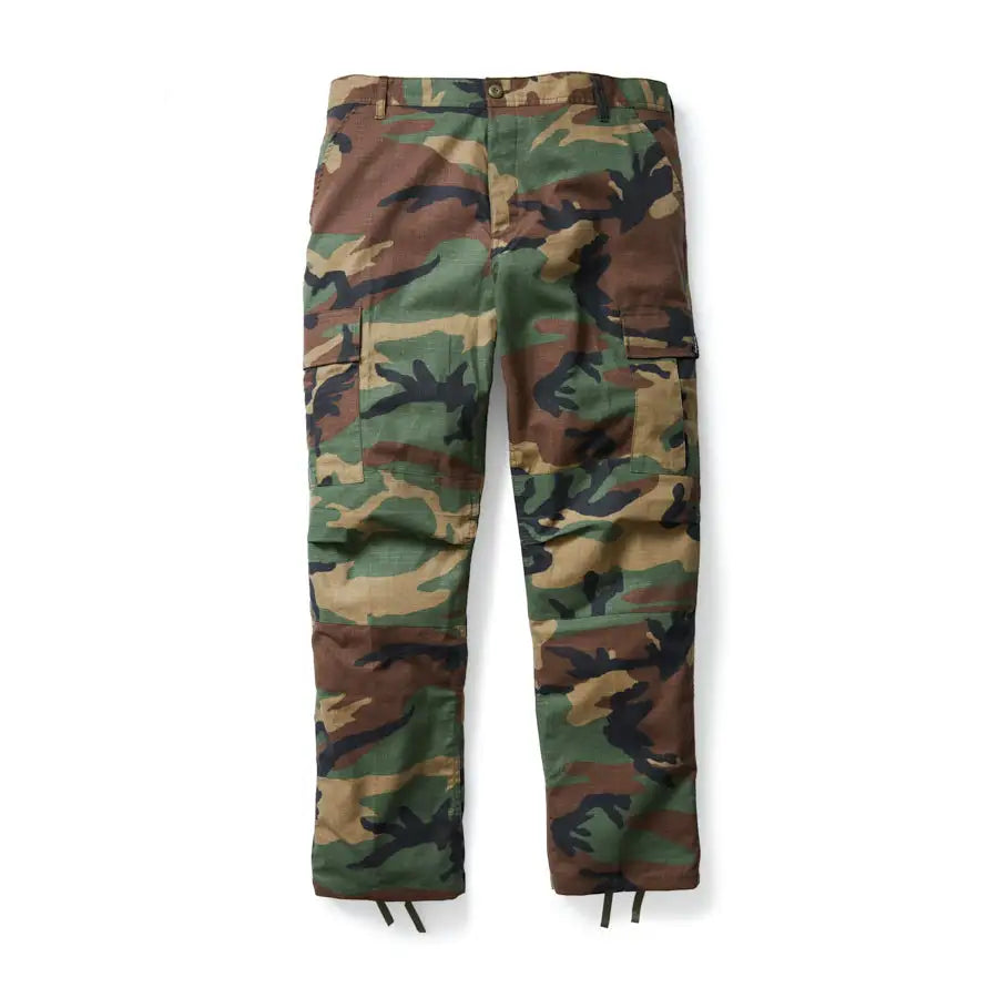 Pants For College Fan Gear-No-Comply Rip Stop Cargo Skate Pants - Woodland Camo