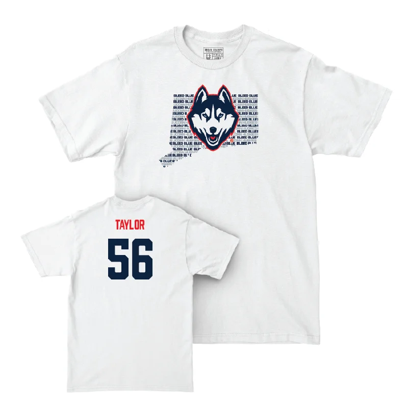 T-Shirt For Game Day Merchandise-Baseball White Bleed Blue Comfort Colors Tee  - Cole Taylor