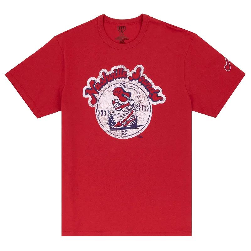 T-Shirt For Sports Apparel-Nashville Sounds EFF MiLB Vintage T-Shirt