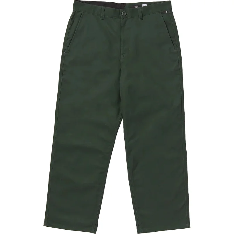 Pants For College Fan Gear-Volcom Billow Twill Pant Dark Forest