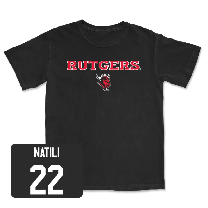 T-Shirt For League Orders-Baseball Black Rutgers Tee - Jackson Natili