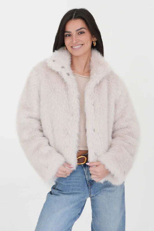 Jackets For Official Merchandise Customization-Spice it Up Faux Fur Jacket