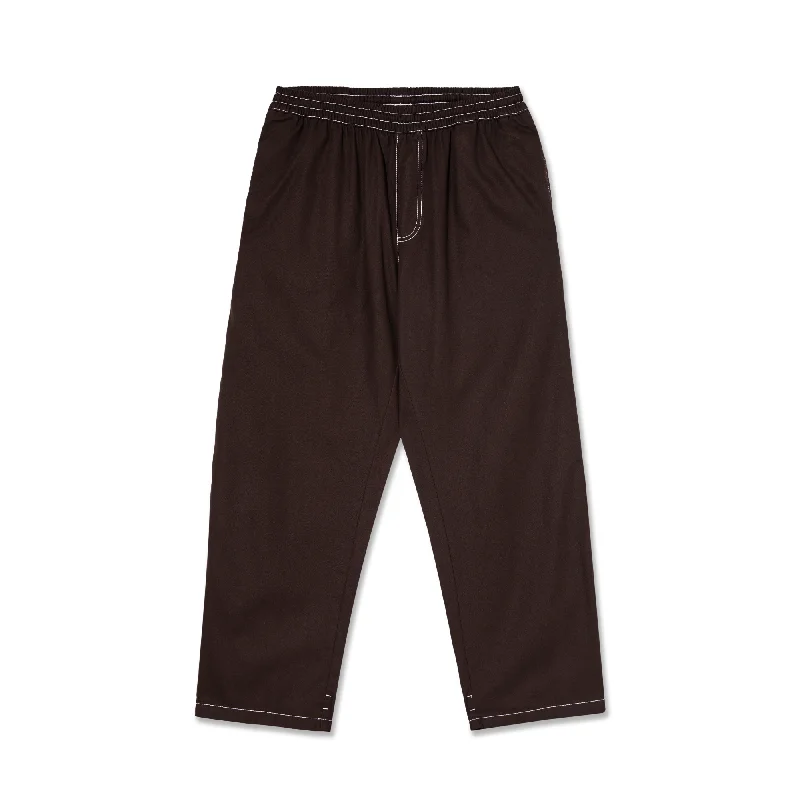 Pants For Custom Player Awards-POLAR SKATE CO. - "SURF" PANTS (BROWN/CONTRAST STITCH)