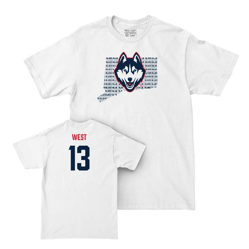 T-Shirt For Custom Team Customization-Baseball White Bleed Blue Comfort Colors Tee - Charlie West