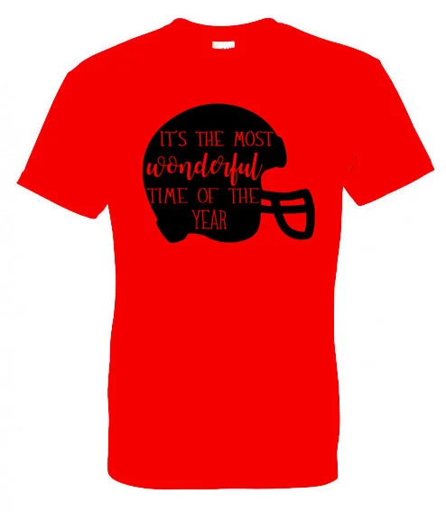 T-Shirt For Personalized Gifts-THE MOST WONDERFUL TIME OF THE YEAR - FOOTBALL HELMET