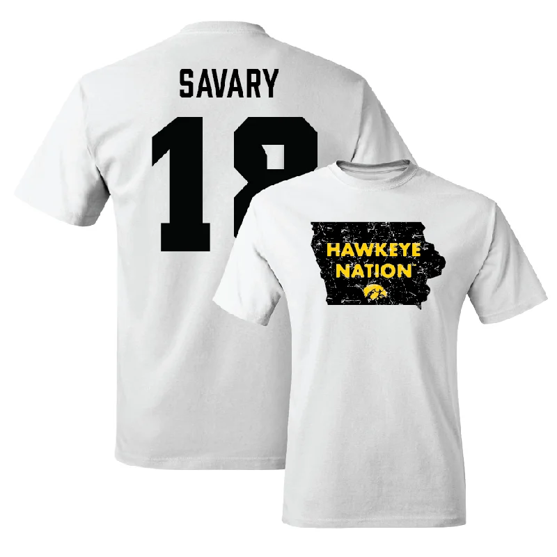 T-Shirt For Special Edition Fan Apparel-Baseball White State Comfort Colors Tee  - Aaron Savary