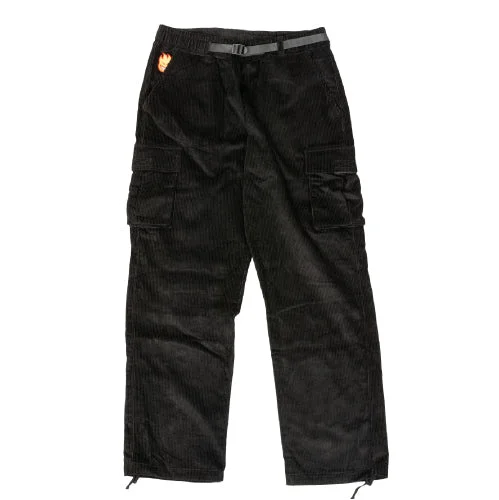 Pants For Team Logo Customization-Spitfire Bighead Fill Corduroy Cargo Pant - Black