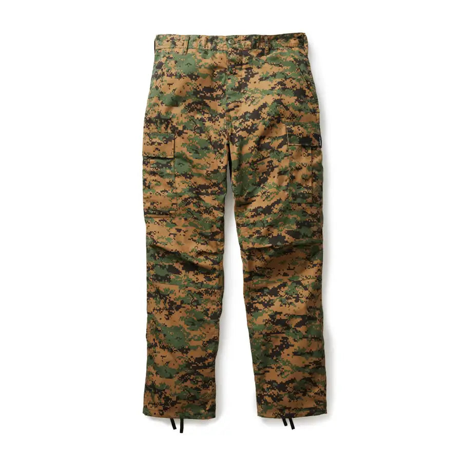 Pants With Custom Fan Graphics-No-Comply Cargo Skate Pants - Digi Woodland Camo