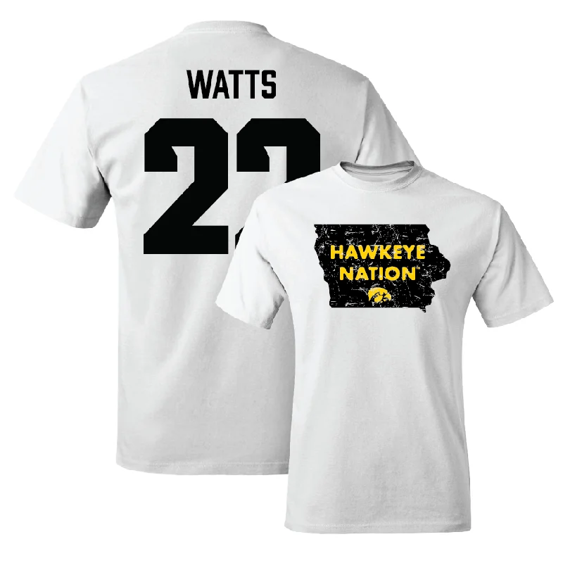 T-Shirt For Custom Tournament Fan Gear-Baseball White State Comfort Colors Tee  - Anthony Watts