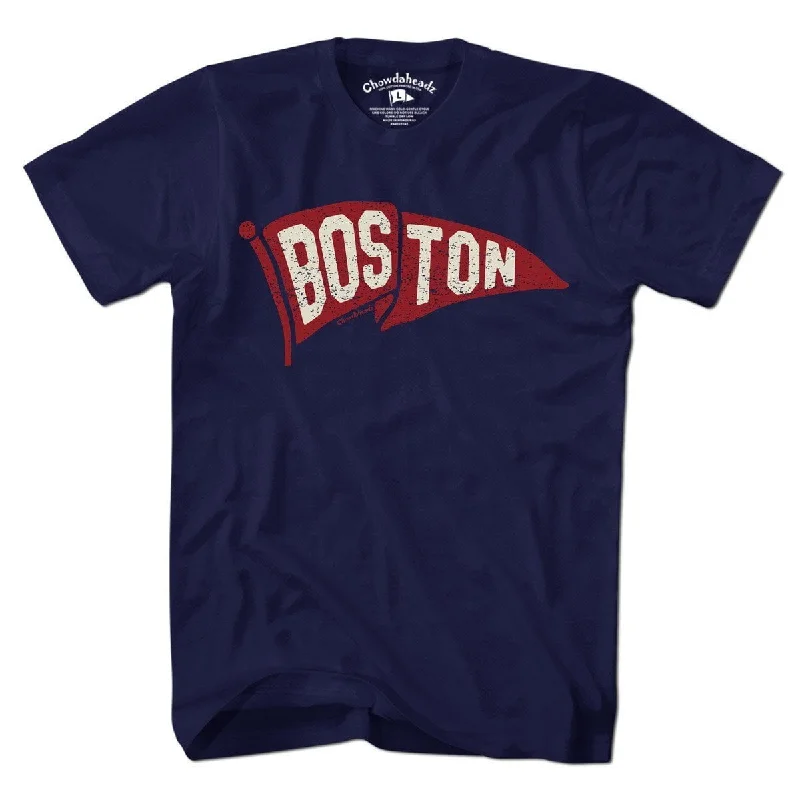 T-Shirt For Softball Custom Merchandise-Boston Banner T-Shirt