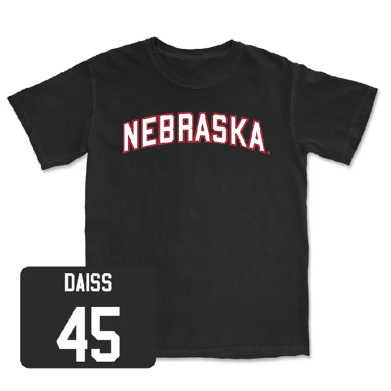 T-Shirt For Custom Event Apparel-Baseball Black Nebraska Tee - Casey Daiss