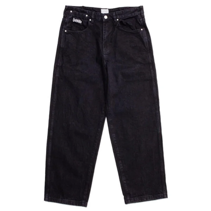 Pants For Professional Fan Customization-HODDLE SKATEBOARDS 12o DENIM RANGER JEAN BLACK