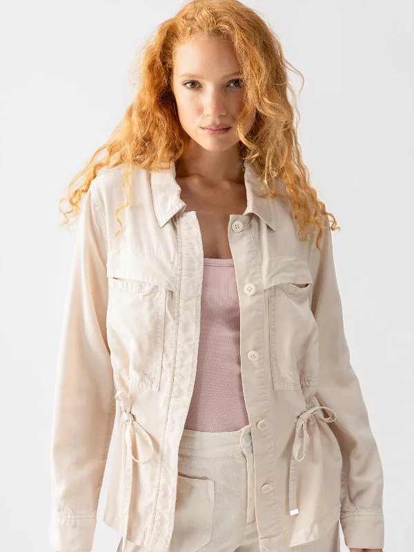 Jackets With Custom Fan Designs-Lora Surplus Jacket Crystal Stone