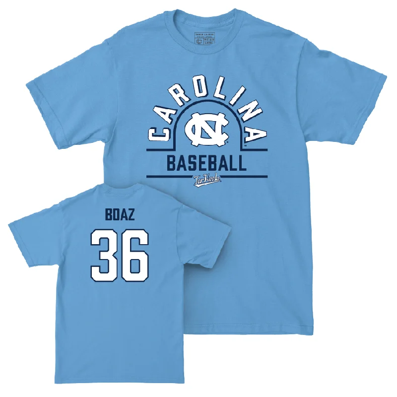 T-Shirt For Custom Apparel Fundraisers-UNC Baseball Carolina Blue Classic Tee  - Folger Boaz