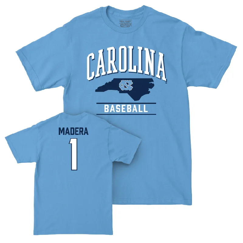 T-Shirt For Tournament Custom Orders-UNC Baseball Carolina Blue Arch Tee  - Alex Madera