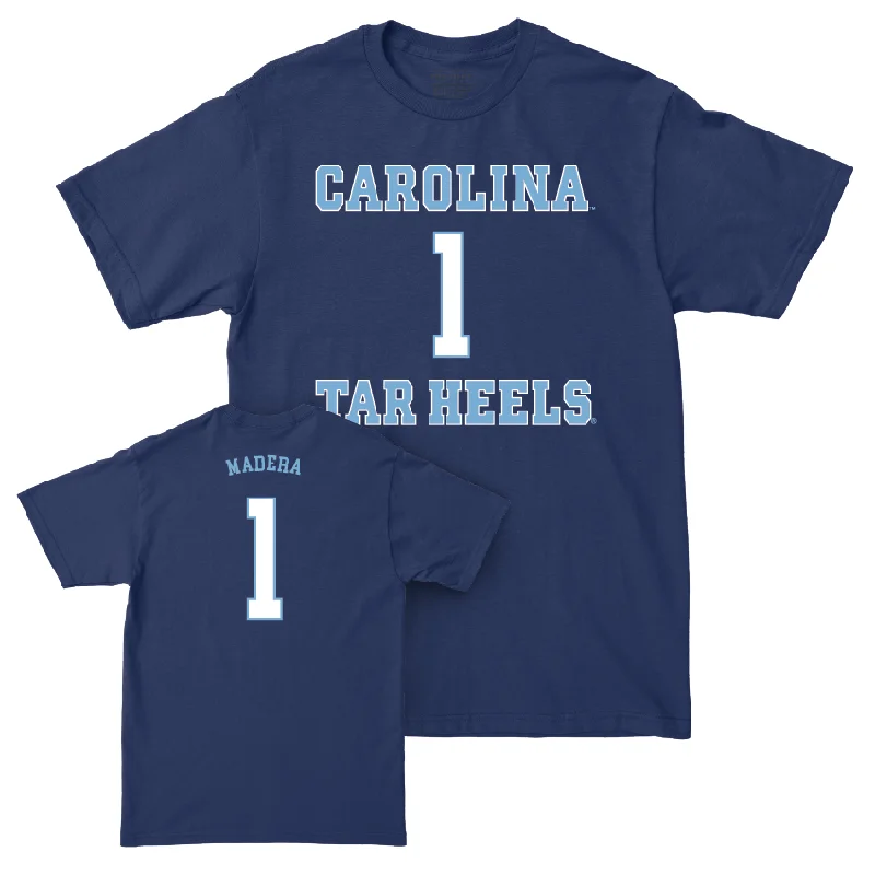 T-Shirt For Special Occasion Custom Orders-UNC Baseball Sideline Navy Tee  - Alex Madera