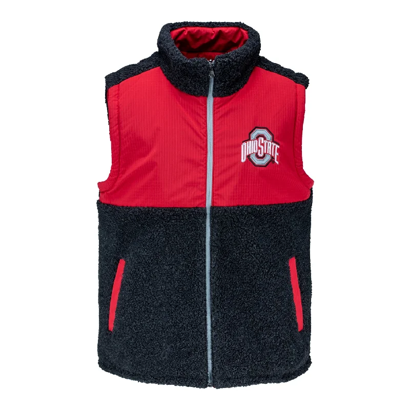 Jackets For Fan Apparel-Ohio State Buckeyes G III Reversible Full Zip Vest