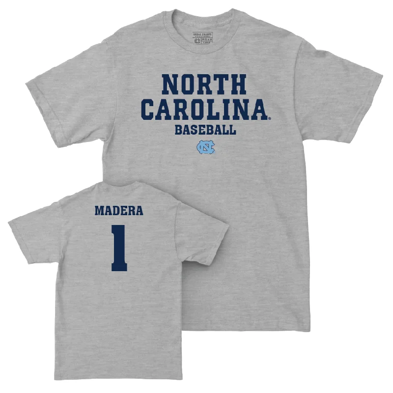 T-Shirt For Promotional Team Events-UNC Baseball Sport Grey Staple Tee  - Alex Madera