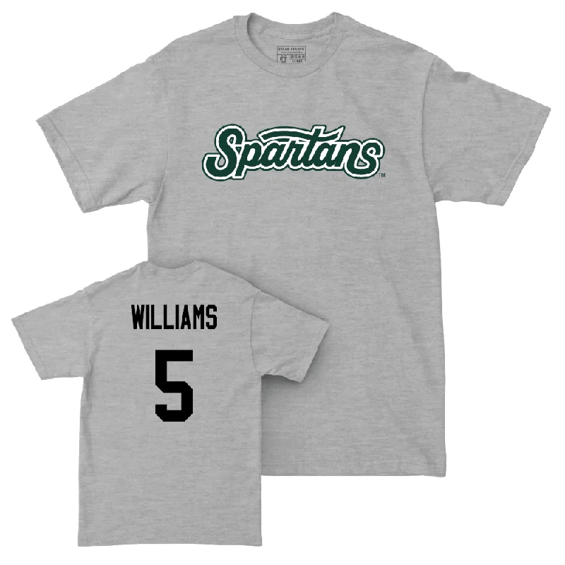 T-Shirt For Fundraising Events-Sport Grey Baseball Script Tee   - Christian Williams